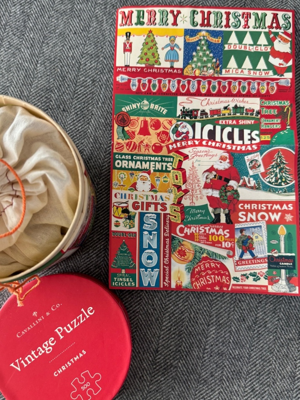 NWT, CAVALLINI, DARLING 500 PIECE, CHRISTMAS PUZZLE.